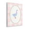 Stupell Industries Goose On Soft Pink Plaid Wall Plaque, design by The Paper Curator